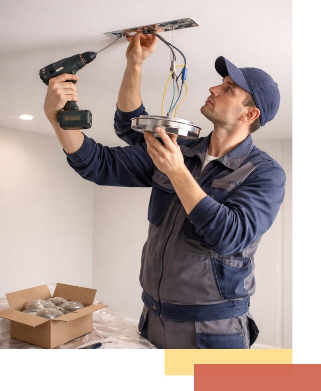 Установка люстры в натяжной потолок в Малоярославце