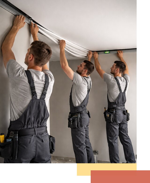 Теневые натяжные потолки в Малоярославце: монтаж и отделка быстро и качественно