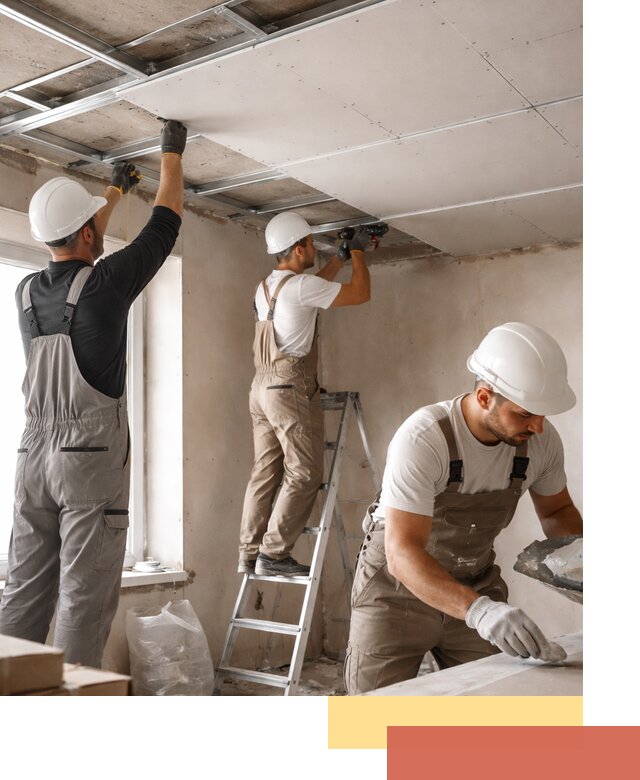 Одноуровневый потолок из гипсокартона в Малоярославце — монтаж и отделка