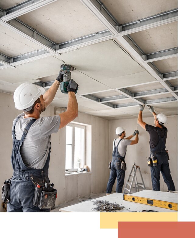 Кессонный потолок из гипсокартона под ключ в Малоярославце