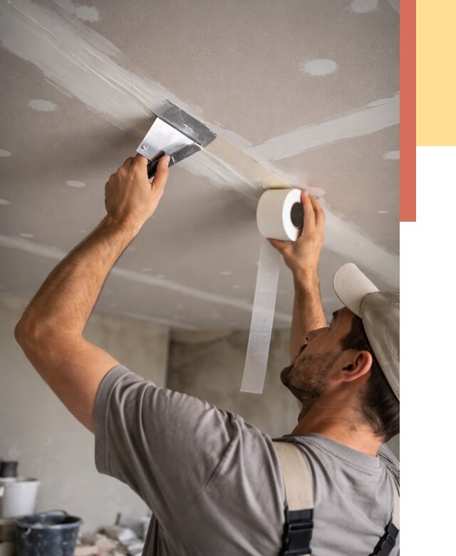 Обработка швов потолка ГКЛ в Малоярославце от 7757 руб. под ключ | ОТДЕЛОЧНИК-Млр