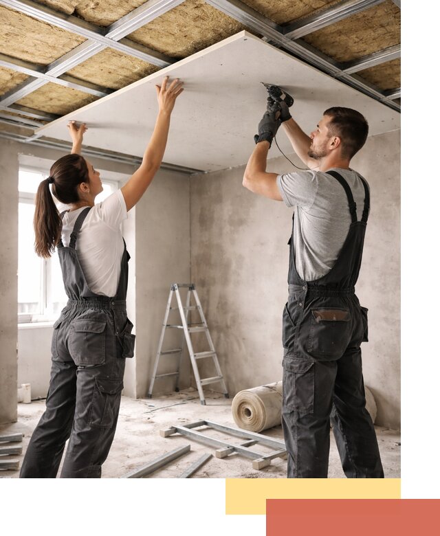 Звукоизоляция потолка из ГКЛ в Малоярославце профессионально и надежно