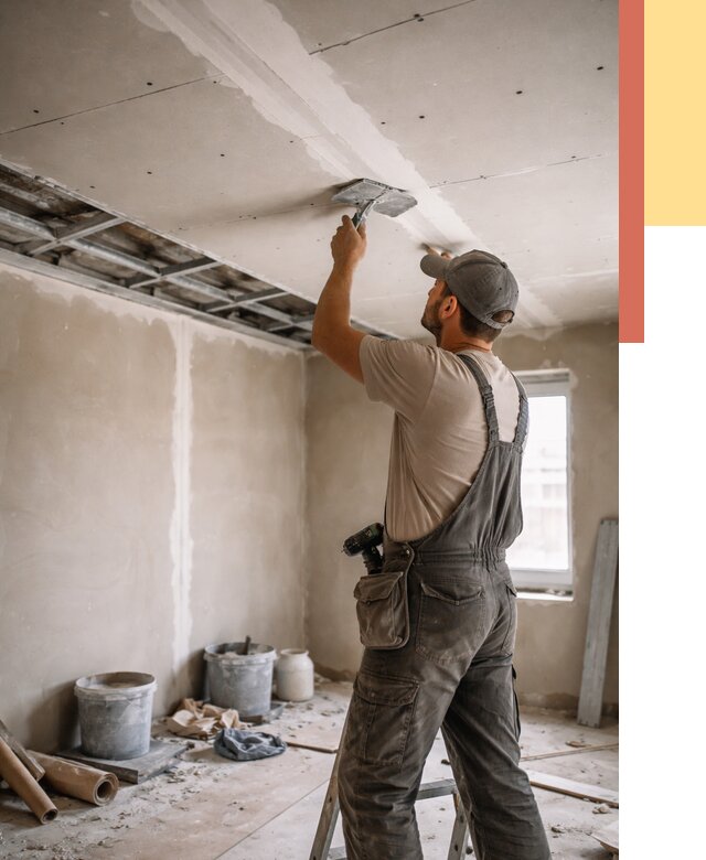 Ремонт потолка из гипсокартона в Малоярославце от 672 руб./м² — быстро и недорого | ОТДЕЛОЧНИК-Млр