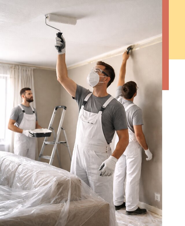 Покраска потолка водоэмельсионной краской в Малоярославце от 2275 руб/м² — услуги под ключ | ОТДЕЛОЧНИК-Млр