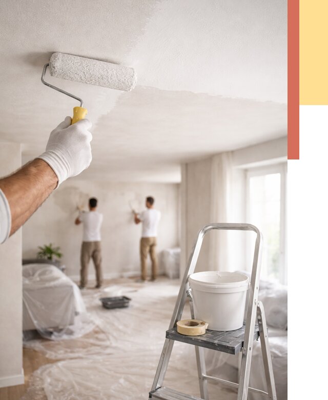 Покраска потолка акриловой краской в Малоярославце от 2586 руб. | ОТДЕЛОЧНИК-Млр