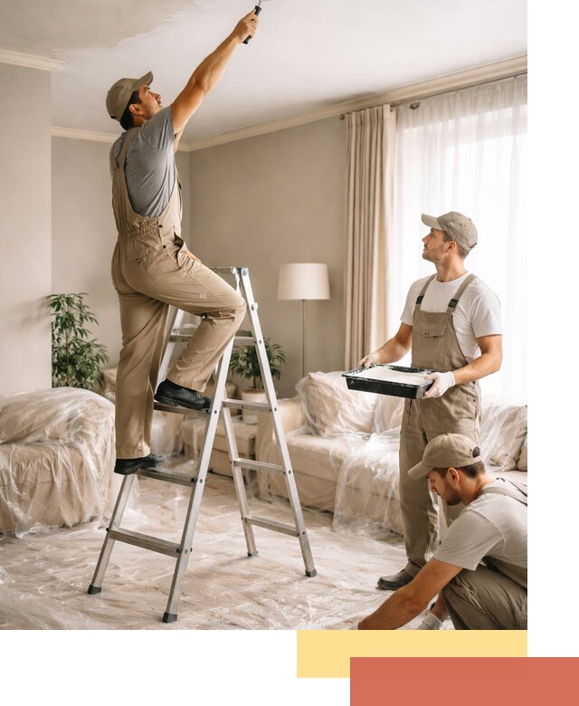 Покраска потолков акриловой краской в Малоярославце качественно и быстро