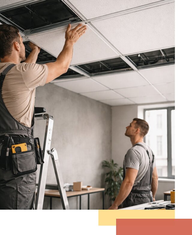 Монтаж потолочной плитки в Малоярославце качественно и в срок