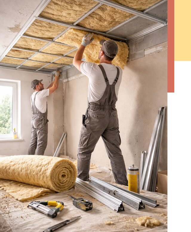 Утепление потолка в Малоярославце от 7446 руб/м2 — недорого, быстро, под ключ | ОТДЕЛОЧНИК-Млр