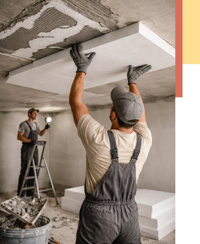 Утепление потолка пенопластом в Малоярославце от 4654 руб/м2 — недорого и быстро | ОТДЕЛОЧНИК-Млр