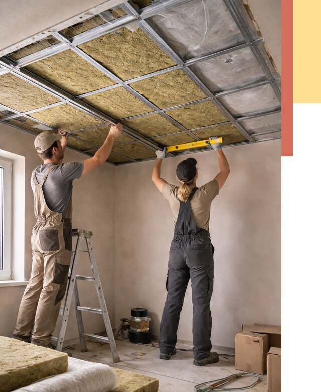 Шумоизоляция потолка в Малоярославце от 1293 руб. под ключ — услуги ОТДЕЛОЧНИК-Млр